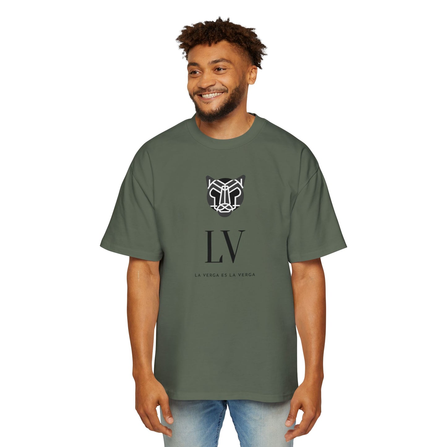 Men's Heavy Oversized Premium Jaguar/logo Tee